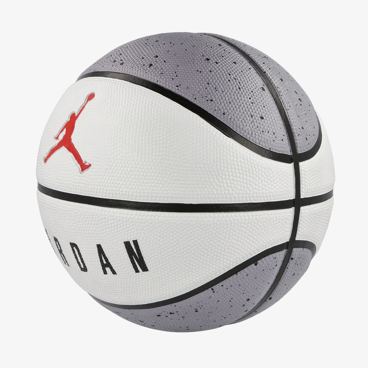 М'яч баскетбольний JORDAN PLAYGROUND 2.0 8P DEFLATED CEMENT GREY/WHITE/BLACK/FIRE RED 07